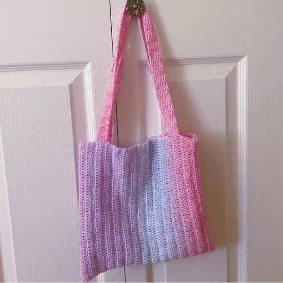 Handmade Handbags - Handmade Ombre Crochet Tote Bag